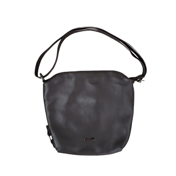 Koltov Dark Brown Vegan Leather Crossbody Shoulder Bag Vintage - Picture 1 of 13